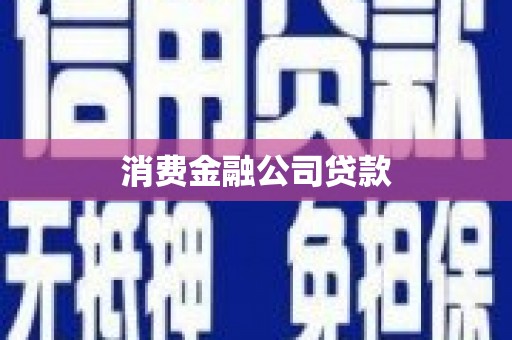 广安消费金融公司贷款