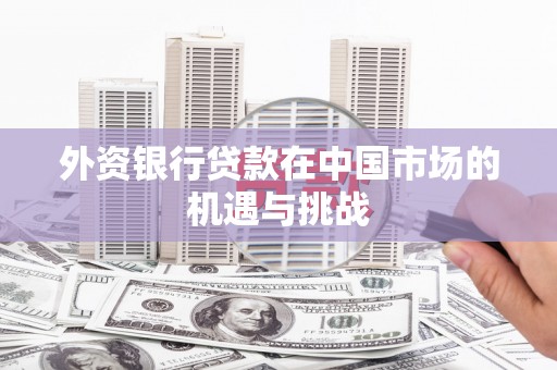 广安外资银行贷款在中国市场的机遇与挑战