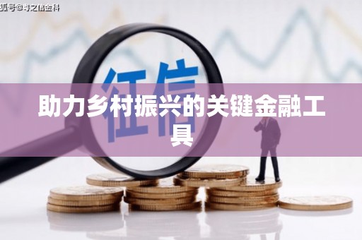 广安助力乡村振兴的关键金融工具