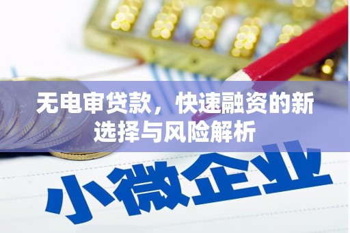 广安无电审贷款，快速融资的新选择与风险解析