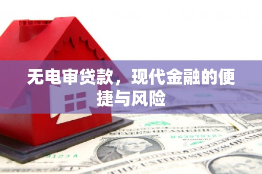 广安无电审贷款，现代金融的便捷与风险