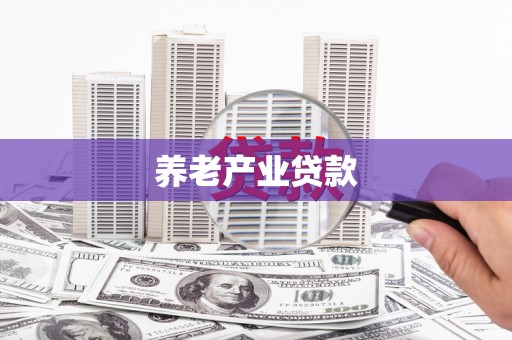 广安养老产业贷款