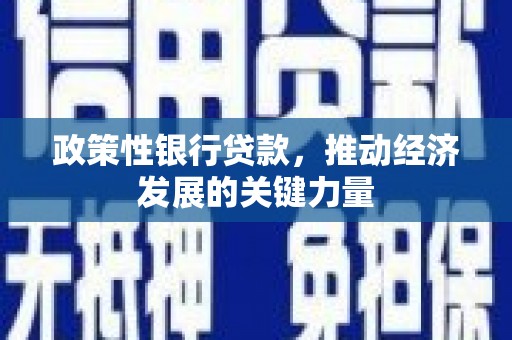 广安政策性银行贷款，推动经济发展的关键力量