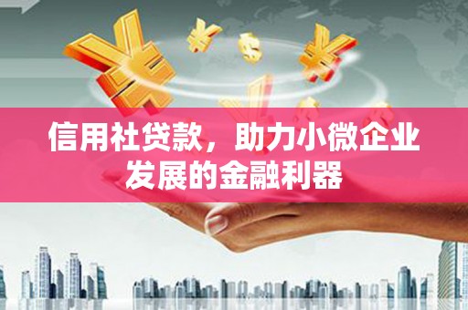 广安信用社贷款，助力小微企业发展的金融利器