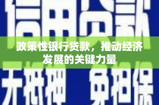 广安政策性银行贷款，推动经济发展的关键力量