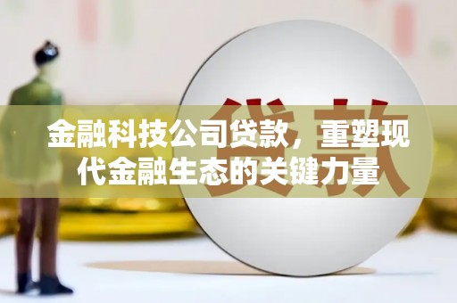 广安金融科技公司贷款，重塑现代金融生态的关键力量