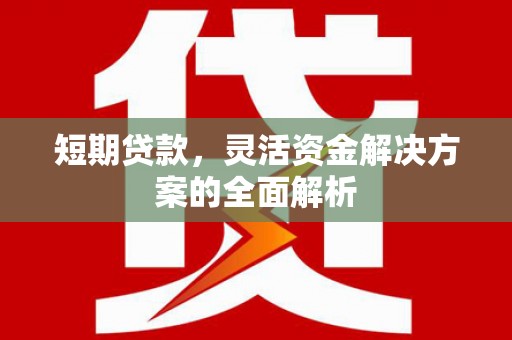广安短期贷款，灵活资金解决方案的全面解析
