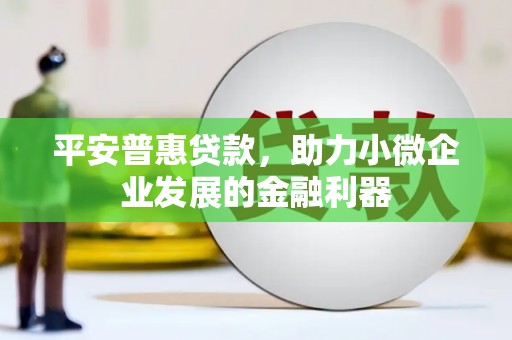 广安平安普惠贷款，助力小微企业发展的金融利器
